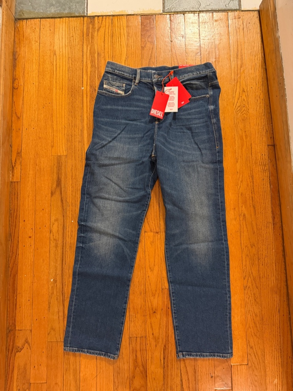 Diesel Men’s Dark Blue Viker Straight Jeans NWT 32x32